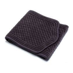 Quilted Velvet Runner - Muted Aubergine - Bordsl&ouml;pare