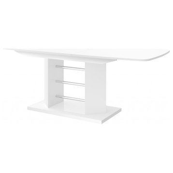 Mimosa 3 Extendable Dining Table, White