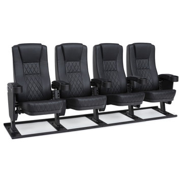 Seatcraft Madrigal Movie Theater Seating, Black, Row of 4