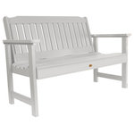 Highwood USA - Lehigh Garden Bench, White, 4' - 100% Made in the USA - backed by US warranty and support