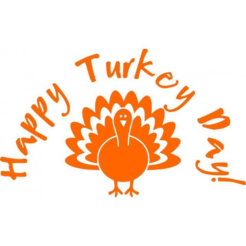 Turkey Thanksgiving Holiday Decal, 12x12"