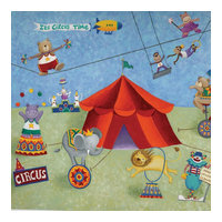 Big Top Circus Animals Giant Wallpaper Accent Mural