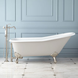66" GOODWIN CAST IRON CLAWFOOT TUB - IMPERIAL FEET - LIGHT GRAY - Products