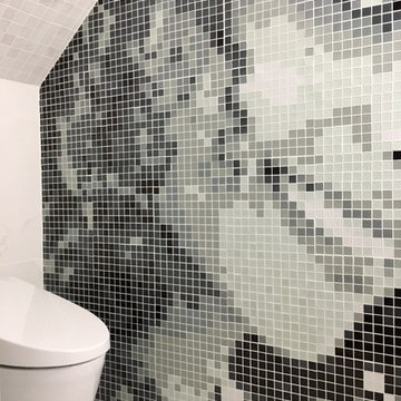 Indianapolis Bathroom Wall Mural With Glass Tile