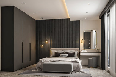 Inspiration for a modern bedroom remodel in Other