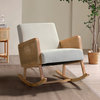 TATEUS Trachin Rocking Chair with Rattan Arms