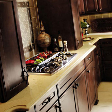 Dark Maple Kitchen Cabinets