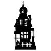 Wrought Iron Haunted House Decoration Hanging Silhouette