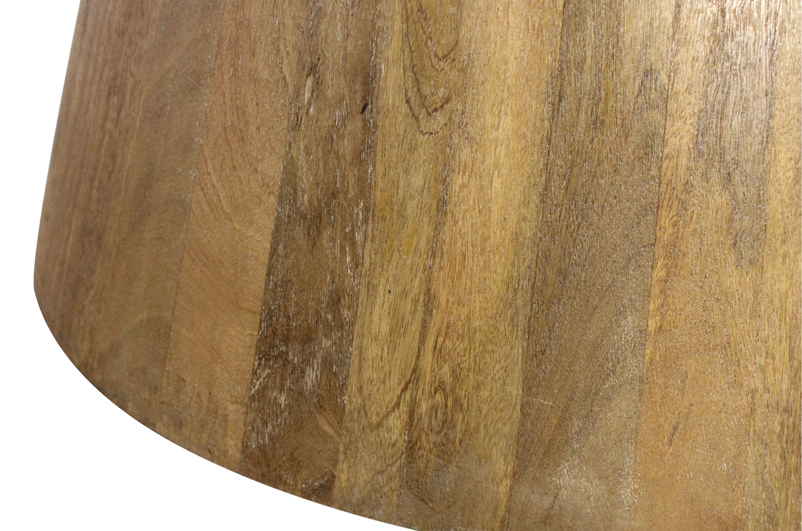 Jaden Round Dining Table in Mid-Century Distressed Natural Finish on ...