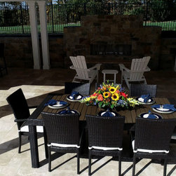 Walnut Travertine Project in CT - Outdoor Cooking