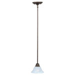 Maxim - Maxim Pacific One Light Kentucky Bronze Marble Glass Down Mini Pendant - This One Light Down Mini Pendant is part of the Pacific Collection and has a Kentucky Bronze Finish and Marble Glass. It is Dry Rated.