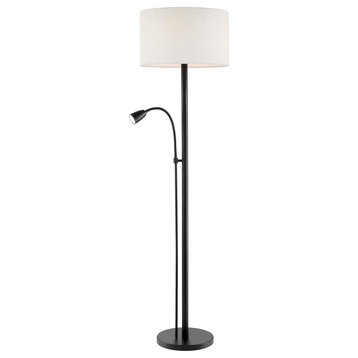 Nanette 1 Light Floor Lamp, Black