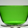 Consigned Silver Plated & Green Glass Small Sauce Serving Bowl