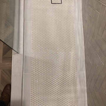 Herringbone and Stacked Shower