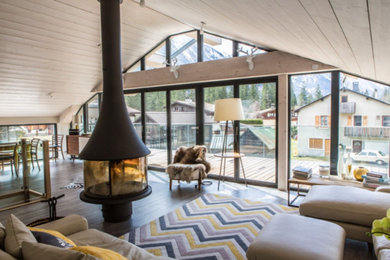 Living room - scandinavian living room idea in Devon