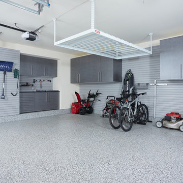 Modern Garage Storage and Flooring