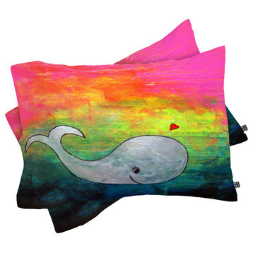 Deny Designs Sophia Buddenhagen I Whale Always Remember You Pillow Shams, Queen