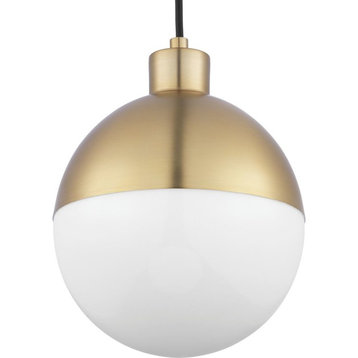 Globe LED 1-Light LED Pendant, Brushed Bronze