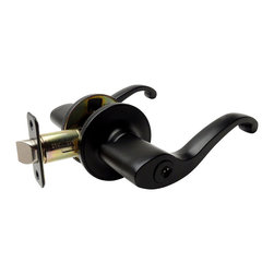 Designers Impressions - Richmond Design Matte Black Door Lever, Keyed Entry (Exterior) - Door Levers