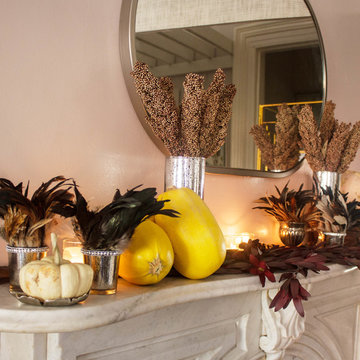 A Brooklyn Mantel Celebrates Harvest for Thanksgiving