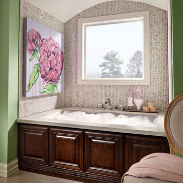 Fieldstone Cabinetry Master Bath Suite in Cherry
