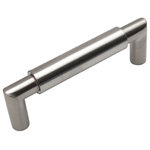 Cosmas - Cosmas 1500-96SN Satin Nickel Contemporary Style Bar Pull - 3-3/4" (96mm) Hole Centers