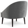 Harrah Accent Chair, Velvet fabric, Smoky Grey