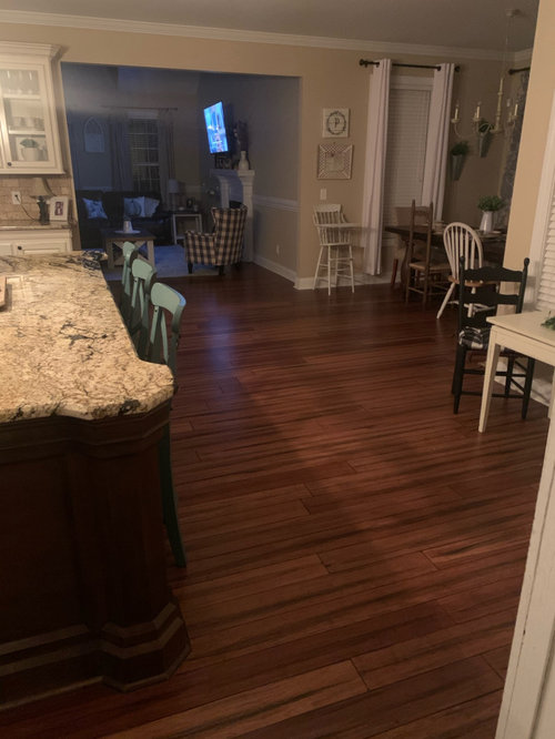 Open space between kitchen and living room