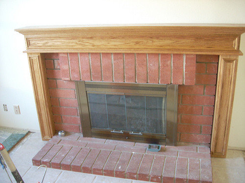 Brick Fireplace, Removing Old Brick Fireplace Surround