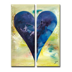 Ready2HangArt - Heartwork "Barcelona"  2-Piece Canvas Art Set, 30"x12 - Prints And Posters