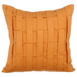 The HomeCentric - Textured Pintucks 16"x16" Suede Fabric Orange Pillow Cases, Orange Love Tune - Orange Love Tune is an exclusive 100% handmade decorative pillow cover designed and created with intrinsic detailing. A perfect item to decorate your living room, bedroom, office, couch, chair, sofa or bed. The real color may not be the exactly same as showing in the pictures due to the color difference of monitors. This listing is for Single Pillow Cover only and does not include Pillow or Inserts.