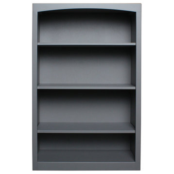 Solid Wood Bookcase, 48"x30", Storm Gray