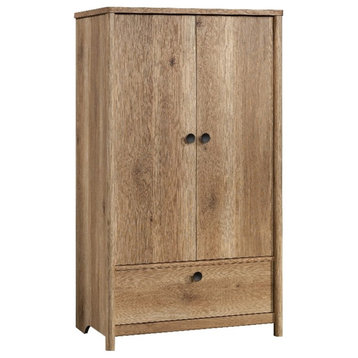 Sauder Dover Edge Engineered Wood Armoire in Timber Oak Finish