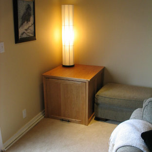 Trendy home theater photo in Seattle