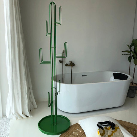 Clothing Rack Bedroom Entryway Coat Rack Freestanding Cactus Hall Tree in Green