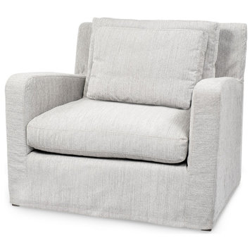 Denly III 38 X 38.25 X 34.5 Frost Gray Slipcover Upholstered Arm Chair