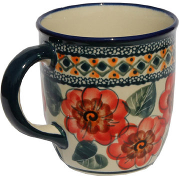 Polish Pottery Coffee Mug, Pattern Number: 124AR