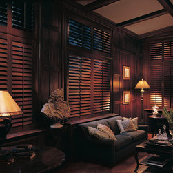 Heritance&reg; hardwood shutters with Front Tilt Bar - Window Treatments
