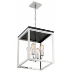 Nuvo Lighting - Nuvo Lighting 60/7094 Cakewalk - 4 Light Pendant - Cakewalk; 4 Light; Pendant Fixture; Polished NickeCakewalk 4 Light Pen Polished Nickel/Blac *UL Approved: YES Energy Star Qualified: n/a ADA Certified: n/a  *Number of Lights: Lamp: 4-*Wattage:100w A19 Medium Base bulb(s) *Bulb Included:No *Bulb Type:A19 Medium Base *Finish Type:Polished Nickel/Black