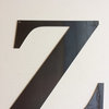 Rustic Large Letter "Z", Painted Black, 20"