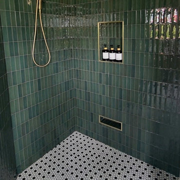 Falcon Green Tropical Mid-Century Modern Bath