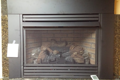 Inspiration for a mid-sized timeless living room remodel in Philadelphia with a standard fireplace