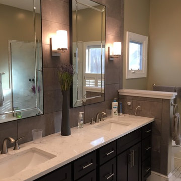 Plank Tile for a Vanity Backsplash