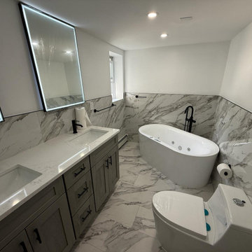 Luxury Marble Bathroom Renovation – Franklin Lakes, NJ