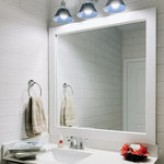 Frame My Mirror - Pendleton Framed Wall Mirror, White, 36"x42" - The wide, smooth surface of the Pendleton framed mirror is a great finishing touch for your space. With its contemporary style, the Pendleton is always a good choice.