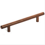 Diversa Hardware - Dark Antique Copper European Cabinet Bar Pull, 5" (128mm) Hole Spacing - The Diversa 4001-128-AC is a solid steel European bar pull with 5" (128mm) hole spacing, from the Diversa Hardware 4001 Series. This solid cabinet pull is perfect for high-traffic areas like kitchens and bathrooms, and is exceptionally sturdy and durable. The Diversa 4001-128-AC features a solid Euro bar with subtle beveled edges, making it comfortable to the touch. The dark antique copper finish is perfect for transitional, traditional, contemporary, and other home designs. This European cabinet bar pull also includes two screw lengths, which makes it suitable for almost all applications.