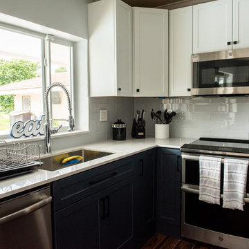 Contemporary Kitchen Update Done in a 2 Tone Color