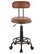 Lumisource Swift Task Chair, Antique Metal and Brown PU Leather