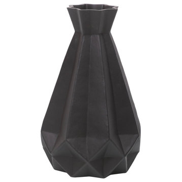 Glass, 10"H Classic Vase, Black
