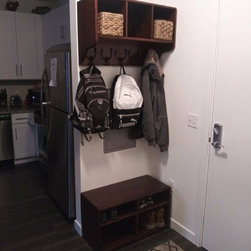 Walnut Bench and Coat Rack Matched Set - Hall Trees